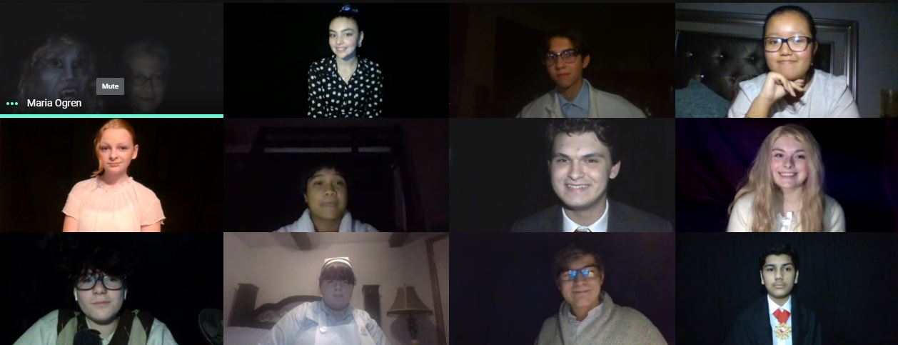 The cast of the BHS Dramat’s production of Dracula as seen in a recent dress rehearsal. This year’s play was forced to be presented in a full virtual session for audiences starting on Friday.