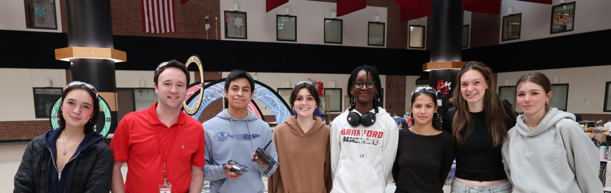 The BHS drone team, which competed in the first ever competition held at the school.