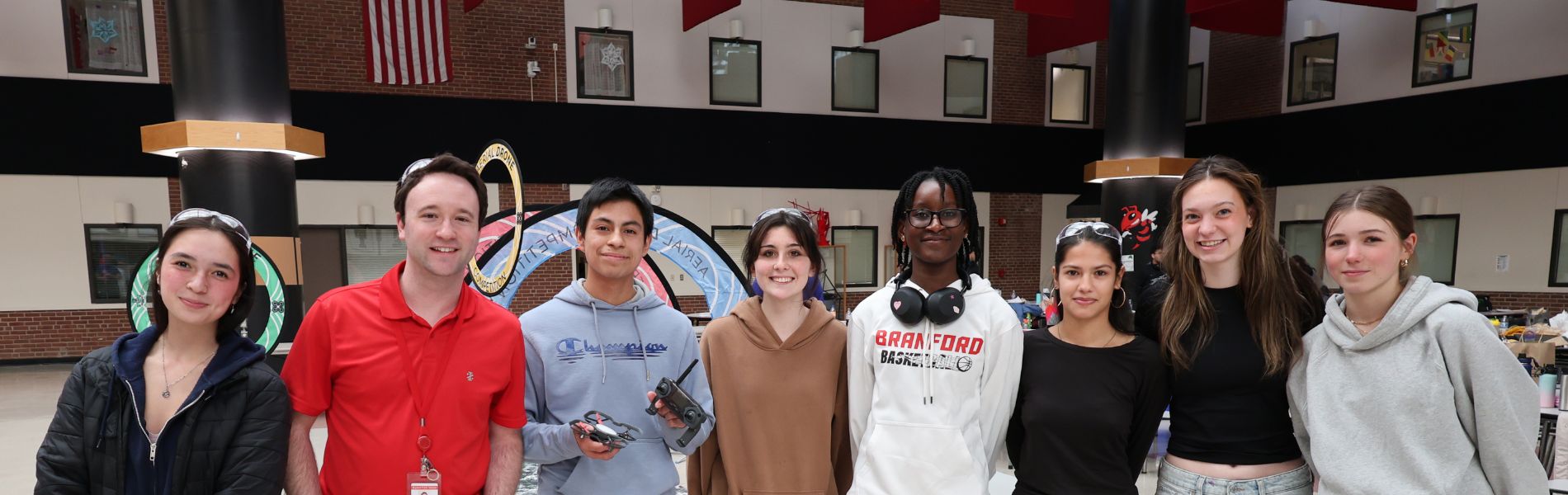 The BHS drone team, which competed in the first ever competition held at the school.