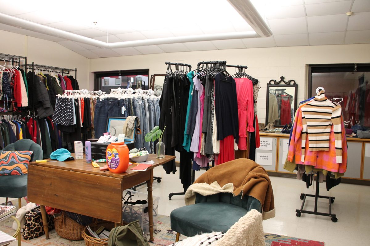 The BHS thrift shop is open to all students and contains a variety of clothing and other items, all free and donated from the Branford school community.