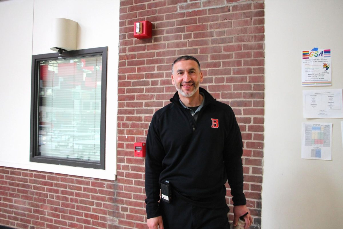 Bobby Ortiz, a well known personality at BHS, patrols the halls as one of the school's regular security guards.